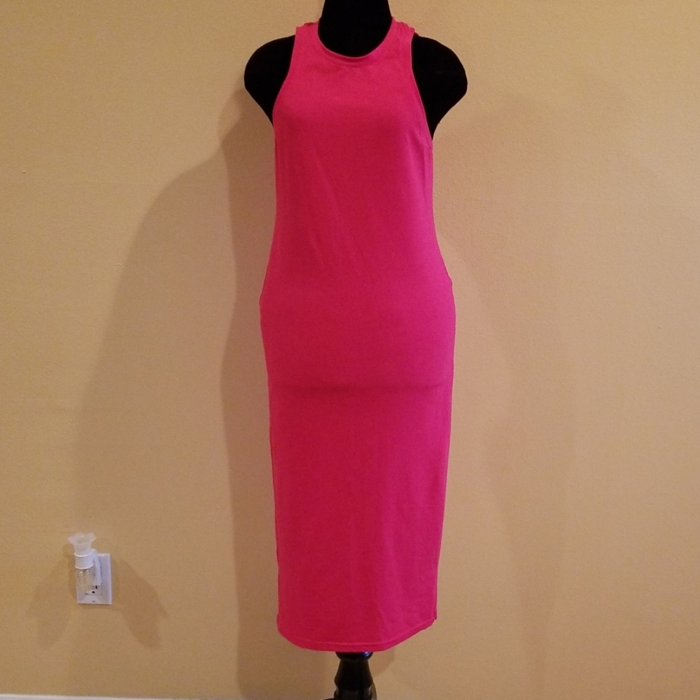 Stretchy Midi 'Cut In' Tank Dress Size Small= 4/6